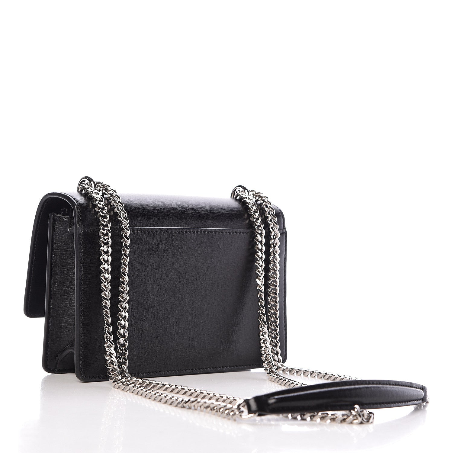 Saint Laurent Calfskin Monogram Sunset Chain Wallet Black 3 of 10
