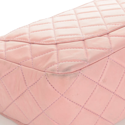 Chanel Lambskin Quilted Jumbo Single Flap Light Pink 11 of 12
