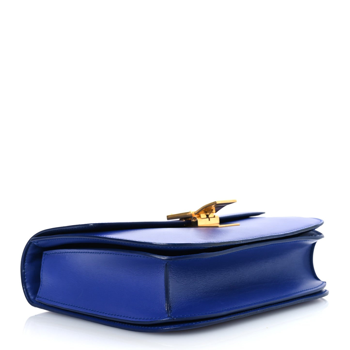 Box Calfskin Medium Classic Box Flap Bag Indigo