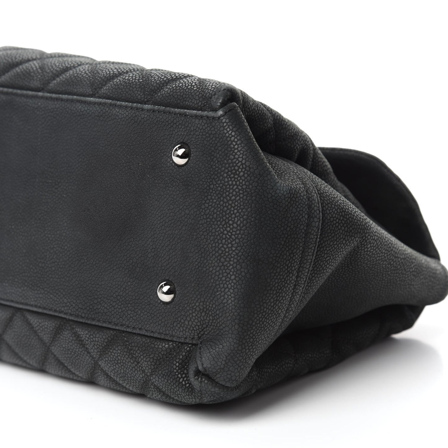 Iridescent Caviar Medium Lady Pearly Flap Black