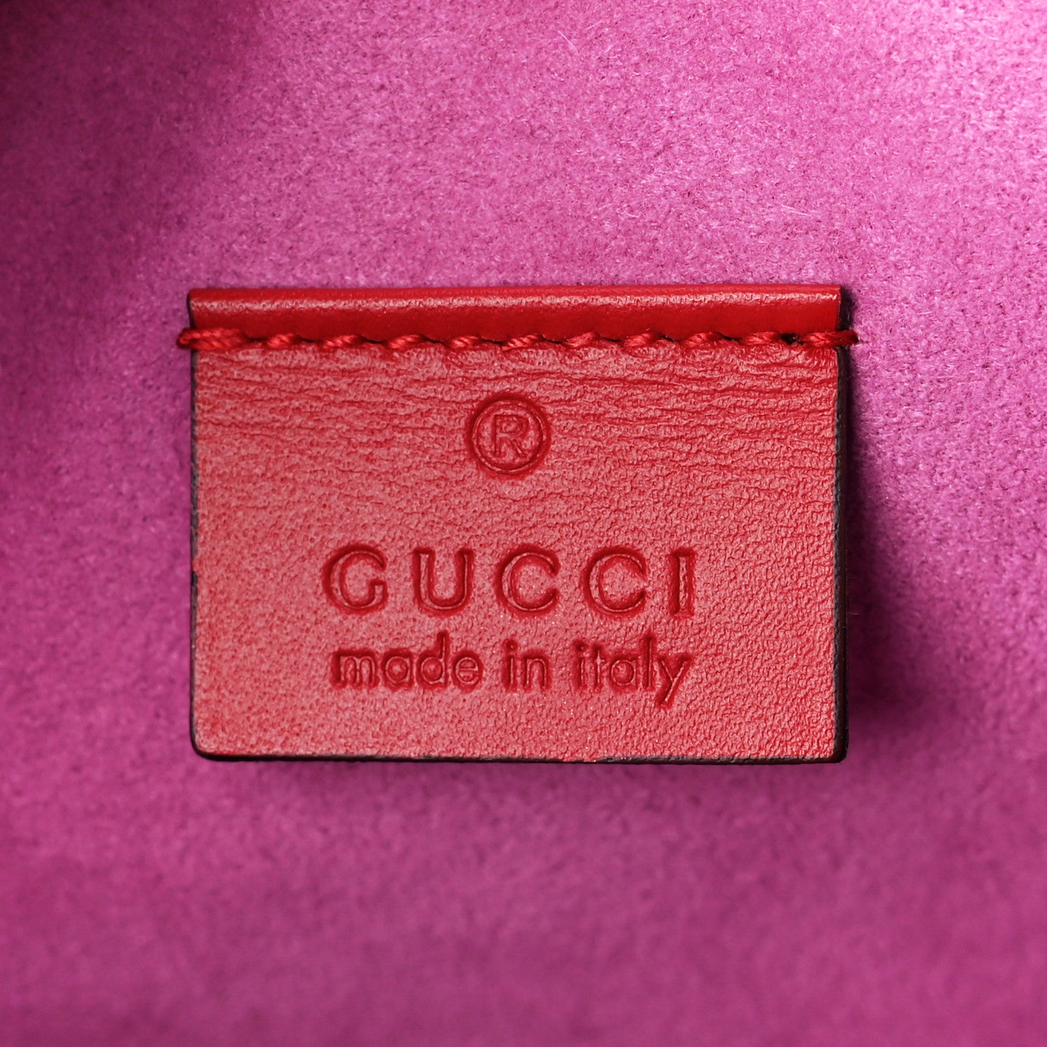 Gucci GG Supreme Monogram Bosco Patch Zip Pouch Beige Malva Hibiscus Red 6 of 12
