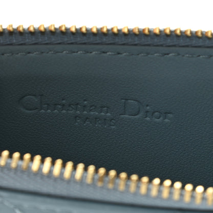 Christian Dior Patent Cannage Lady Dior Card Holder Cloud Blue 6 of 9