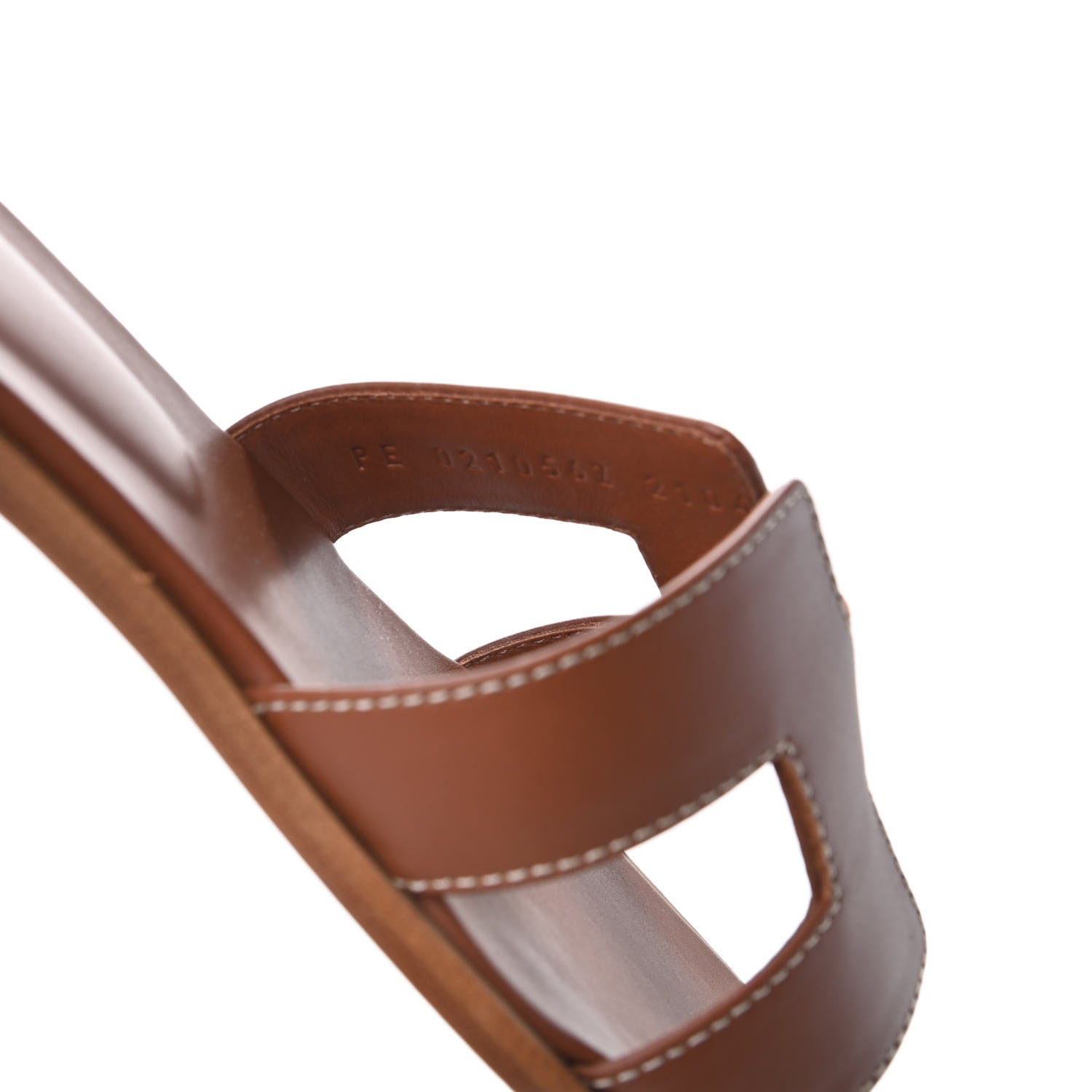 Hermes Box Calfskin Oran Sandals 38.5 Gold 8 of 8