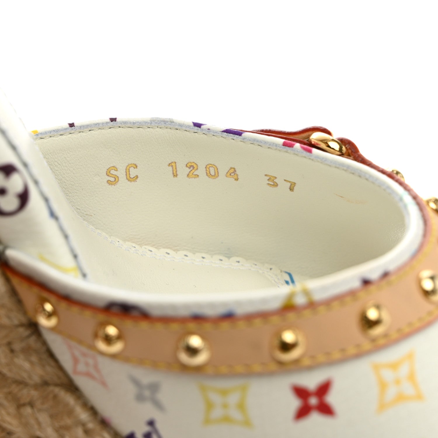 Louis Vuitton LV X TM Monogram Multicolor Helios Wedge Sandals 37 White 9 of 9