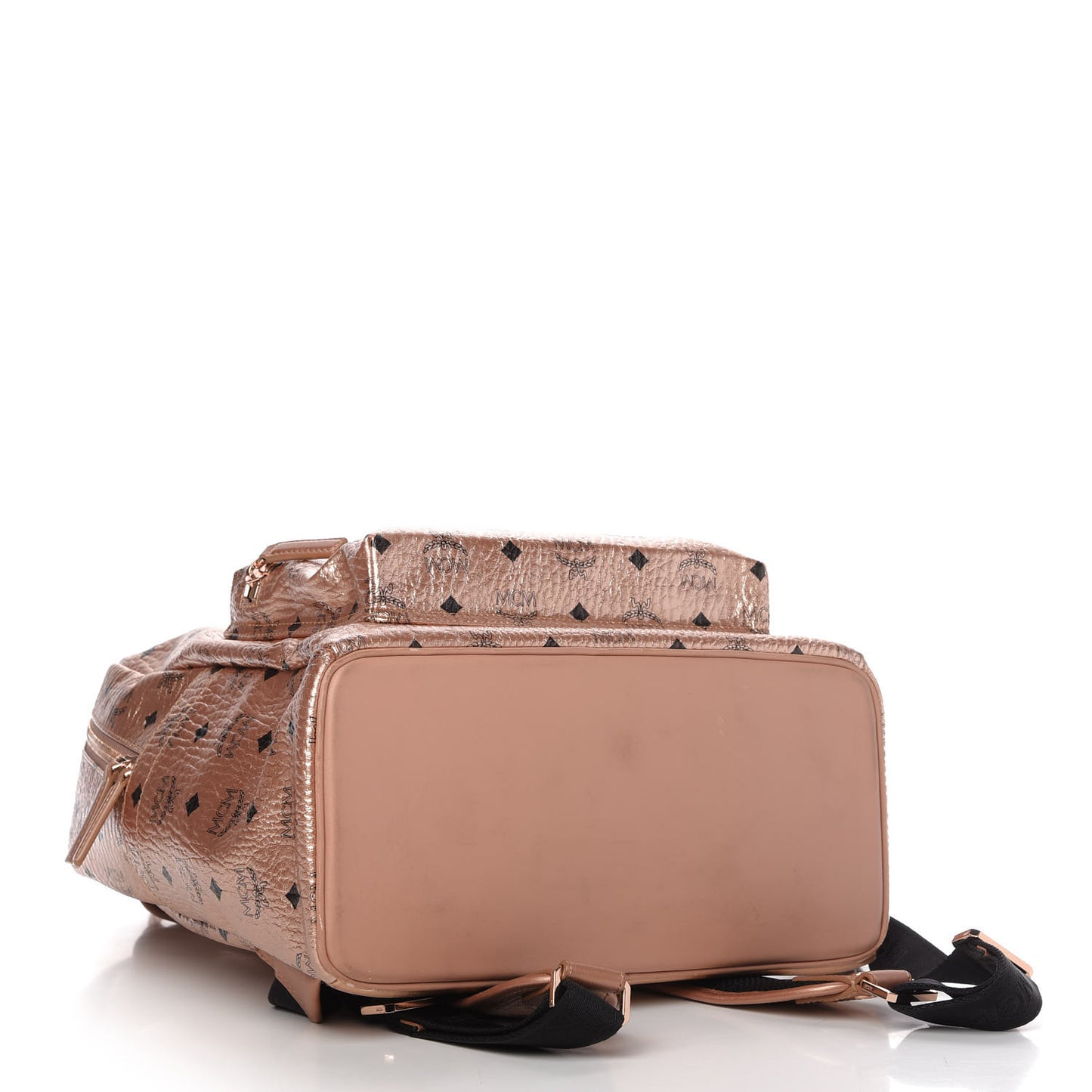 Metallic Visetos Medium Stark Backpack Champagne Gold