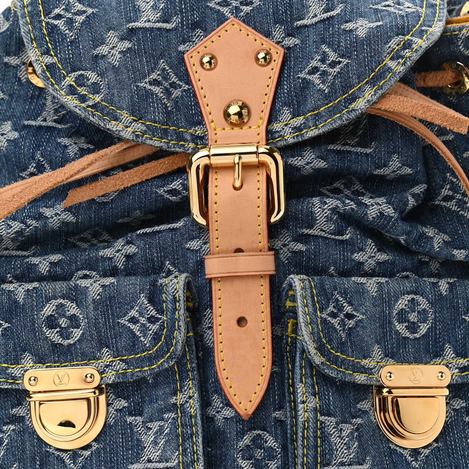 Louis Vuitton Denim Sac a Dos Backpack GM Blue 7 of 10