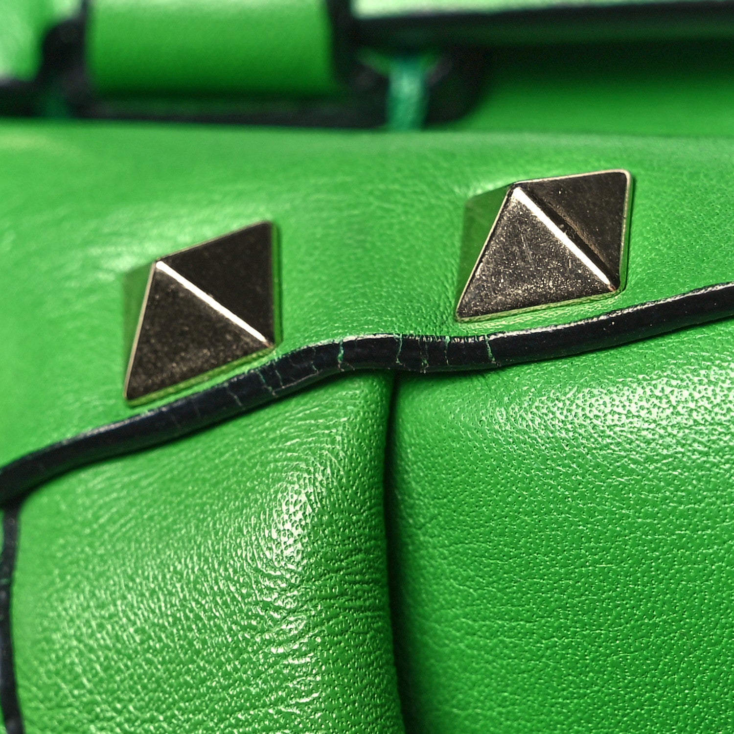 Valentino Garavani Calfskin Medium Rockstud All Over Backpack Green 20 of 20