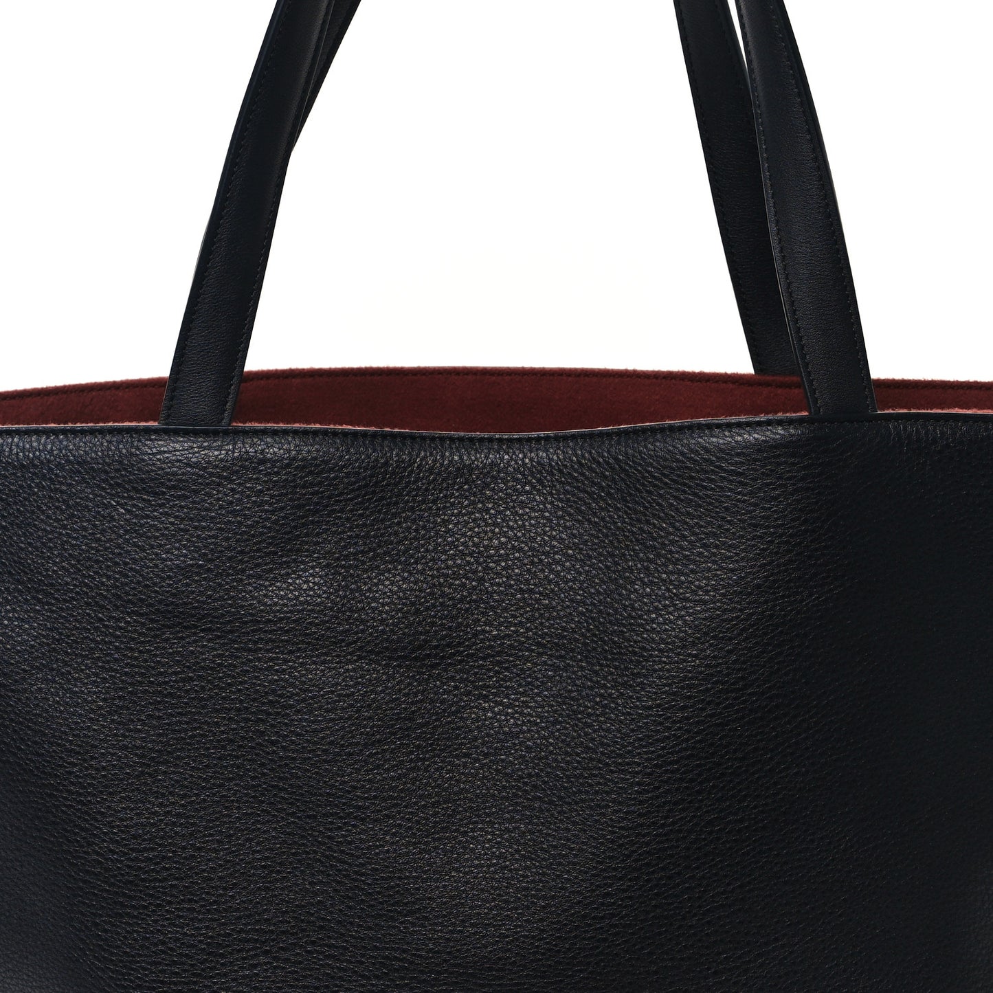 Butter Calfskin Cashmere Neo Inside Out Tote Black