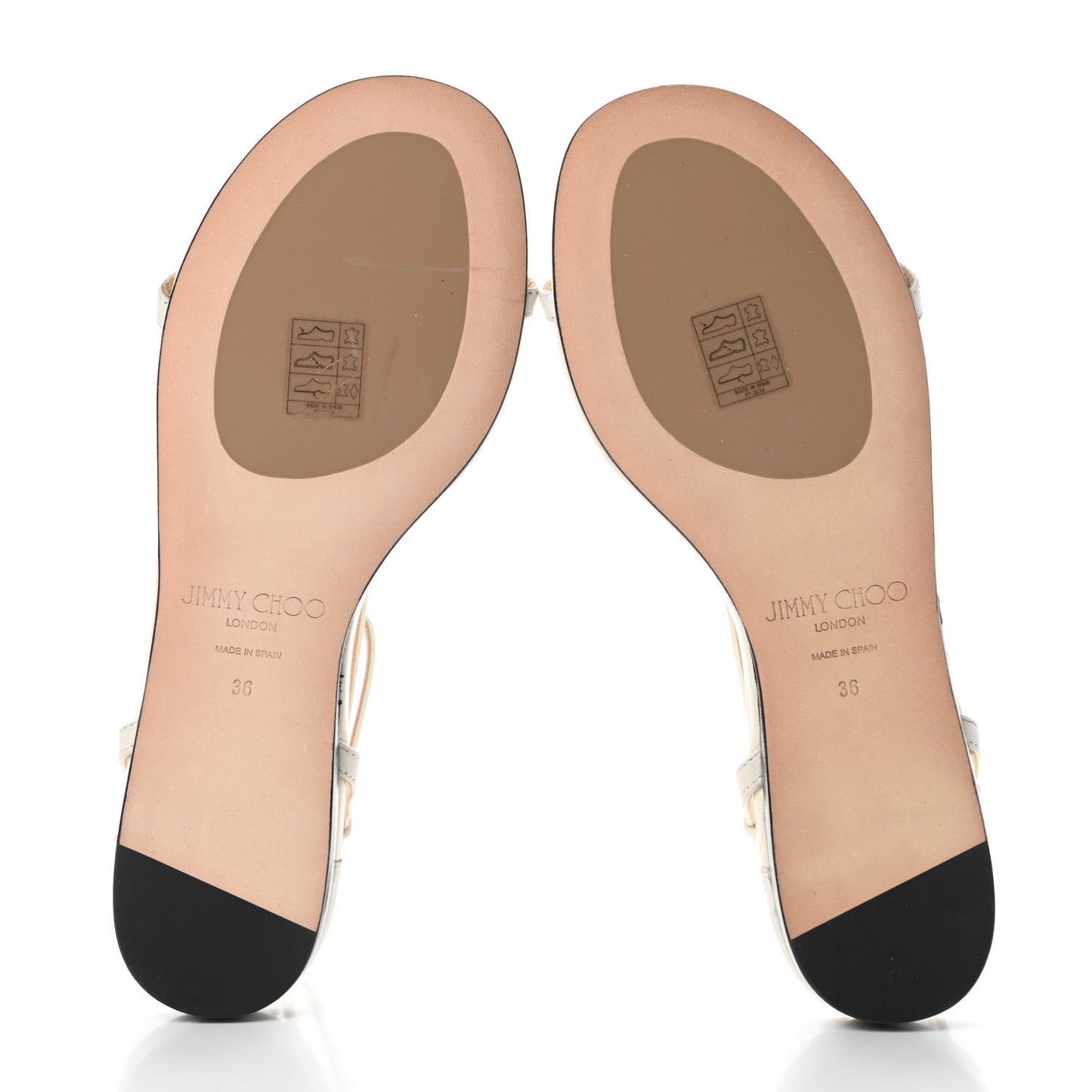 Nappa Patent Alodie Flat Sandals 36 Latte