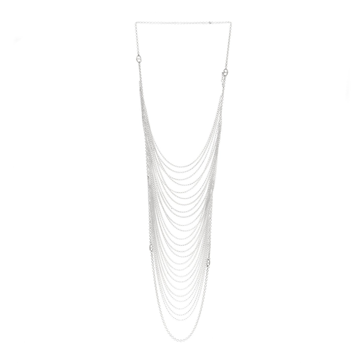 Hermes Sterling Silver New Farandole Collier Necklace 3 of 4