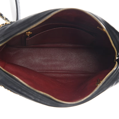 Chanel Lambskin Chevron Quilted Shoulder Bag Black 4 of 12