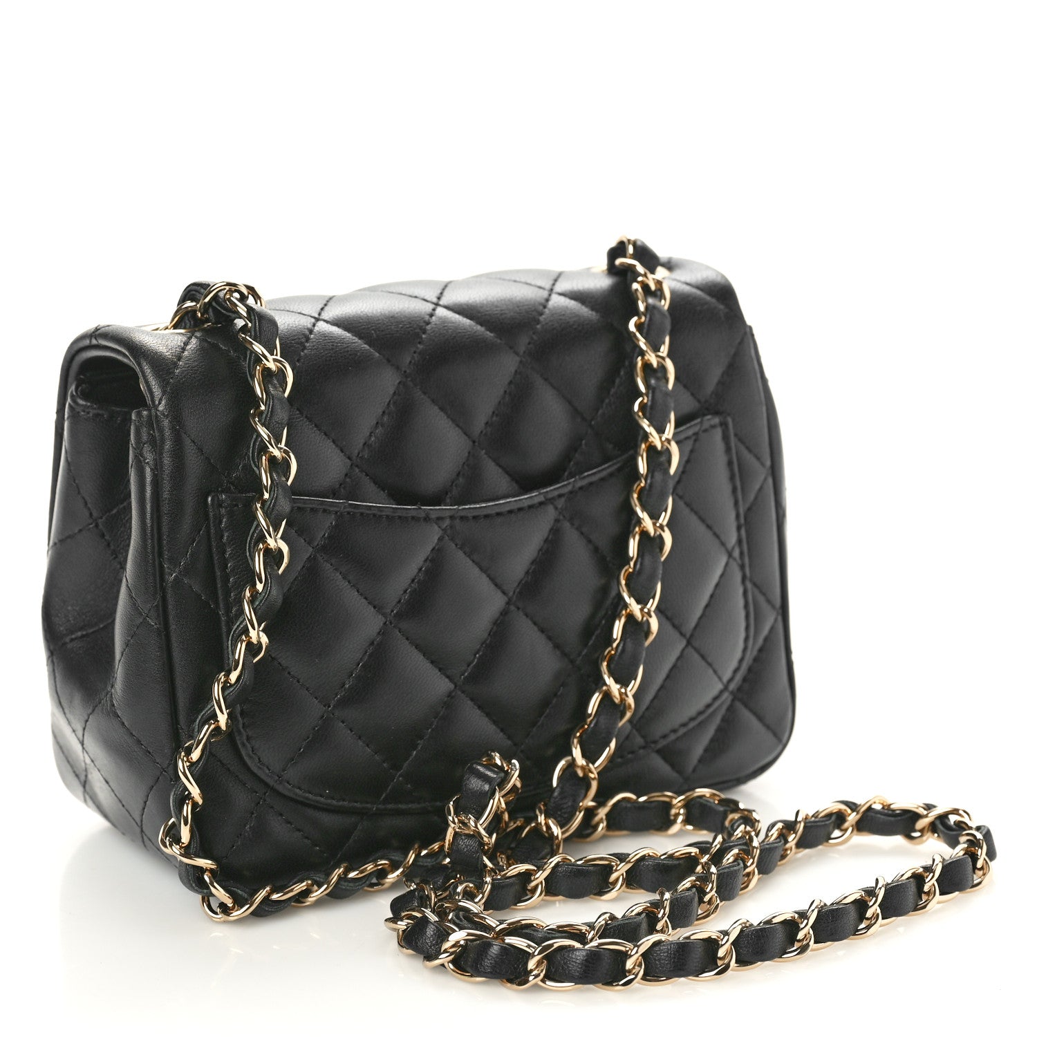 Chanel Lambskin Quilted Mini Square Flap Black 3 of 10