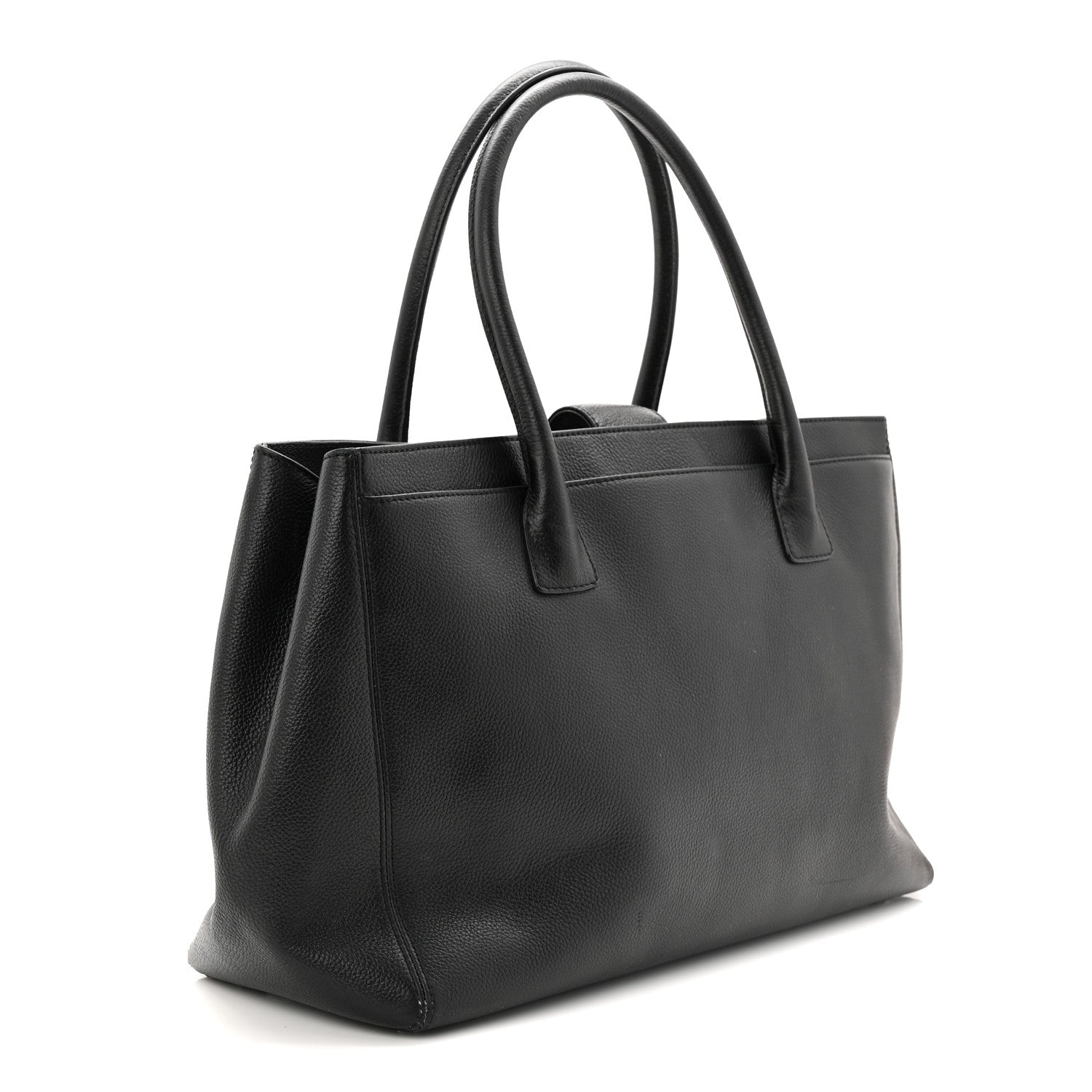 Chanel Calfskin Cerf Executive Shopper Tote Black 3 of 11