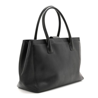 Chanel Calfskin Cerf Executive Shopper Tote Black 3 of 11