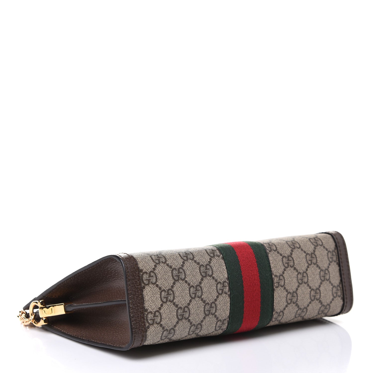 Gucci GG Supreme Monogram Web Small Ophidia Chain Shoulder Bag Brown 4 of 12