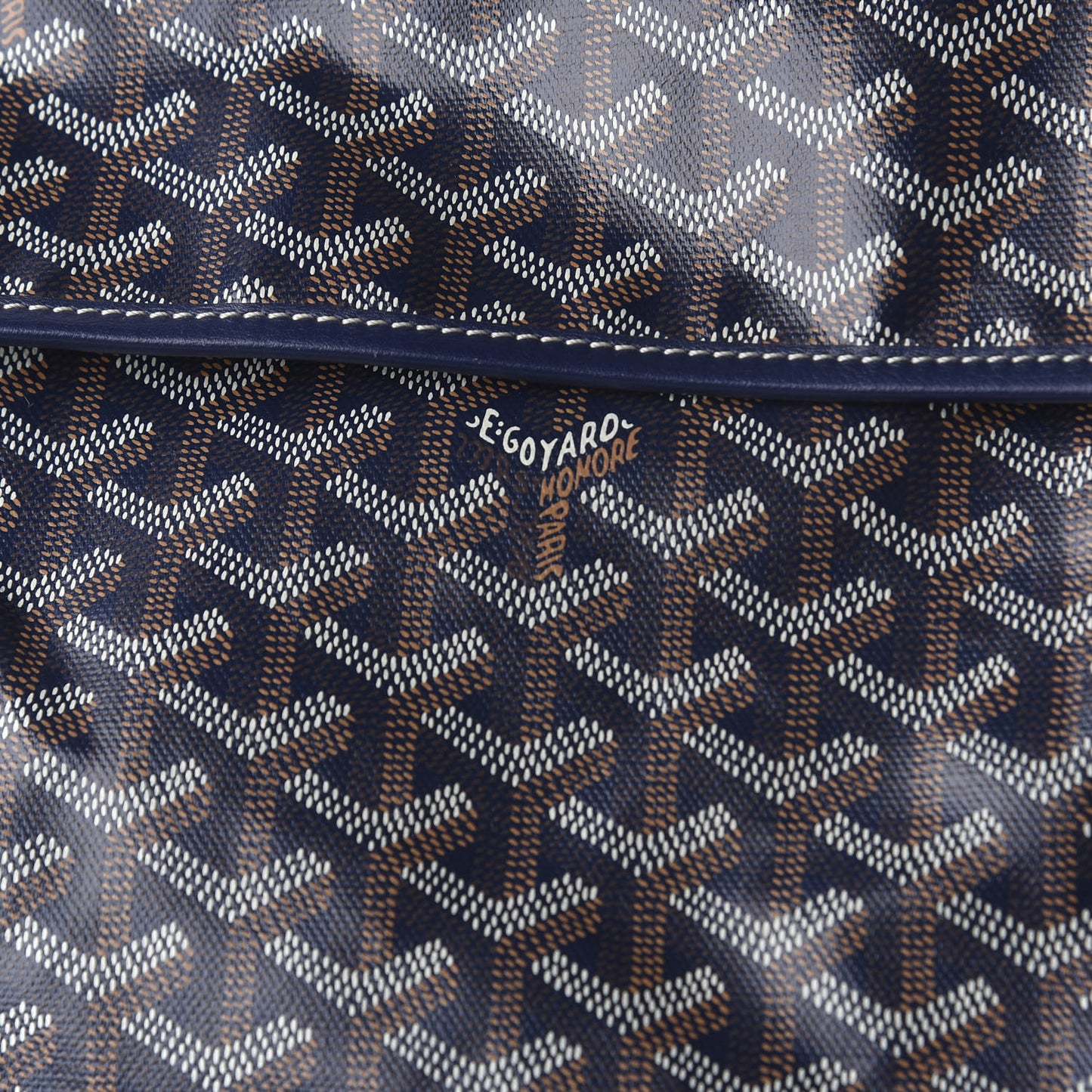 Goyardine Saint Leger Soft Briefcase Backpack Navy