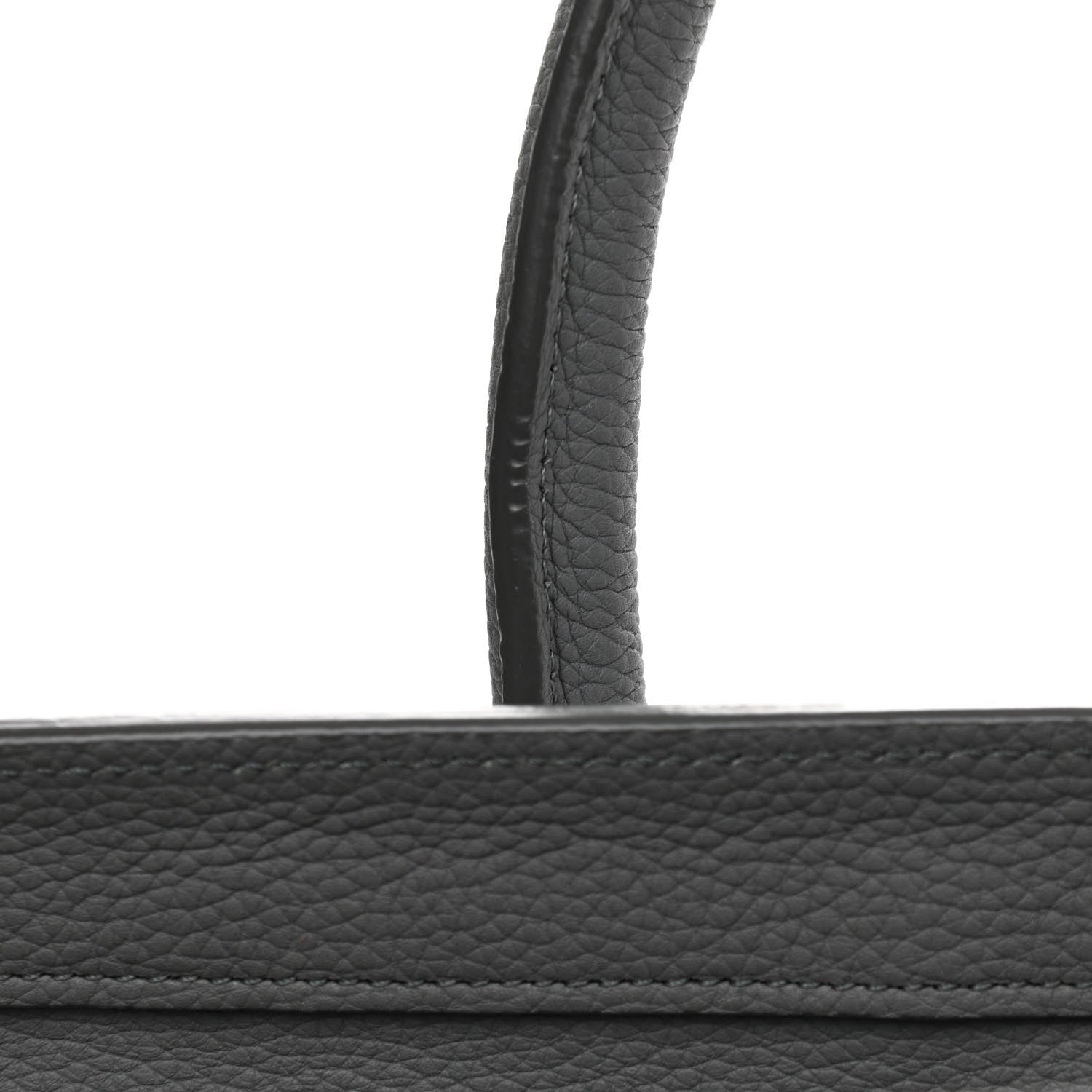 Celine Drummed Calfskin Mini Luggage Kohl 16 of 17