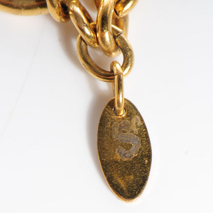 Chanel Quilted Pendant Chain Necklace Gold 7 of 8