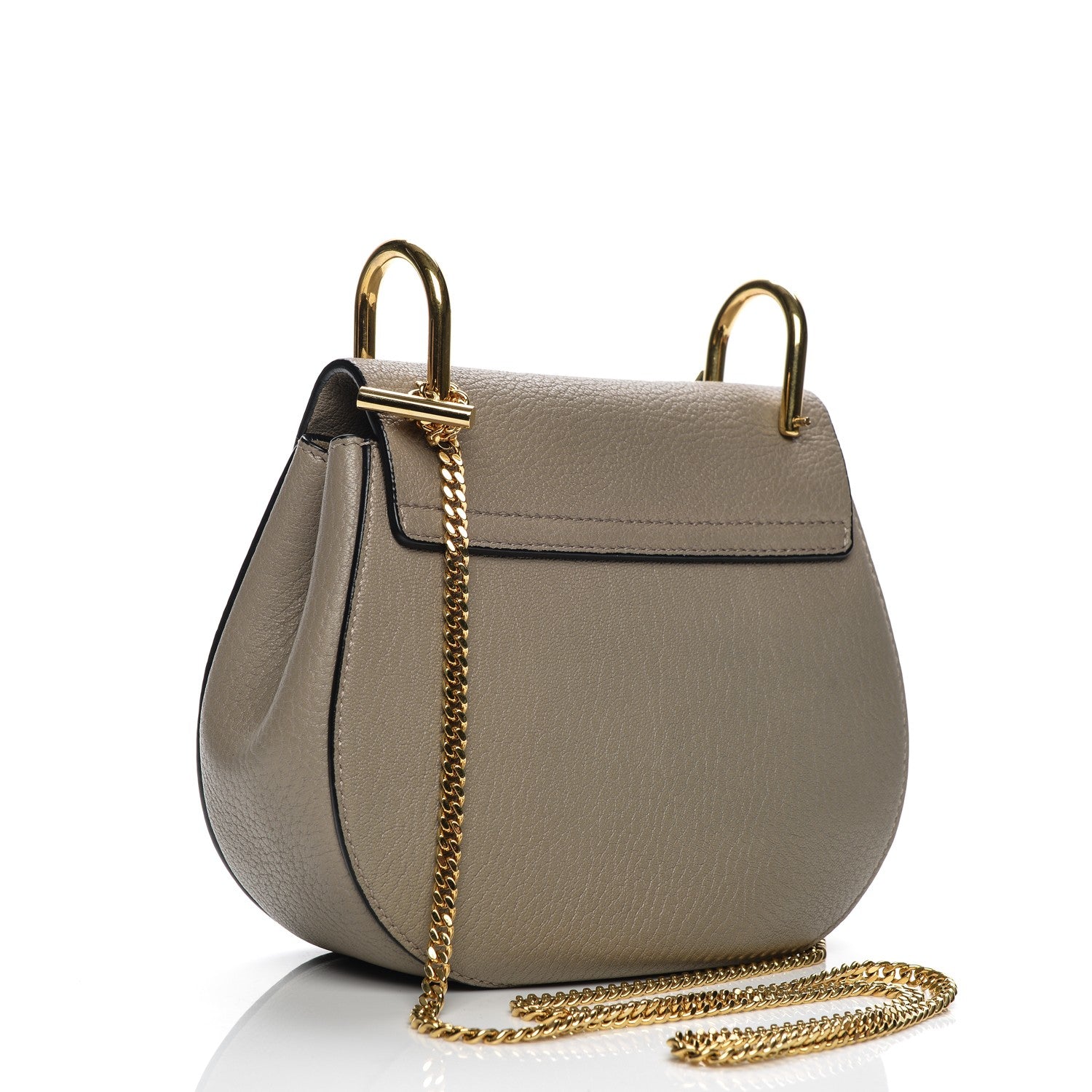 Chloe Grained Lambskin Mini Drew Shoulder Bag Motty Grey 3 of 6