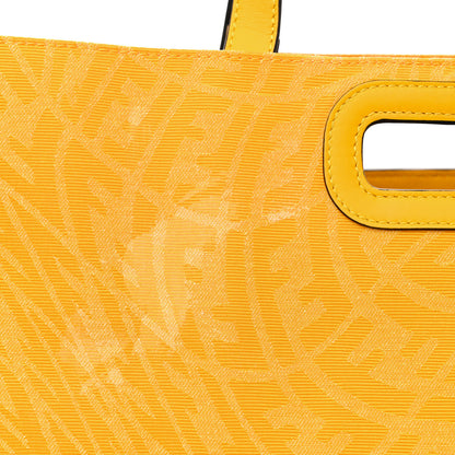 Fendi X SARAH COLEMAN Fabric Jacquard Vitello Grace Light FF Vertigo East West Shopper Tote Mimosa 12 of 13