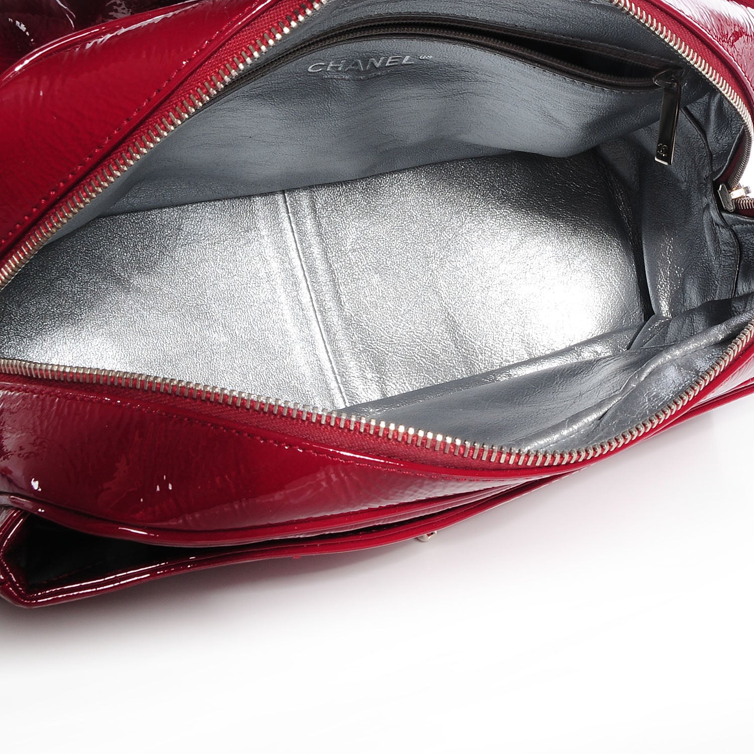 Chanel Patent Luxe Ligne Large Flap Red 6 of 8