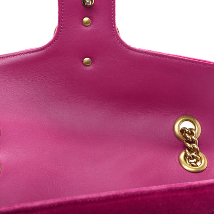 Gucci Velvet Matelasse Small GG Marmont Shoulder Bag Light Raspberry Rose 13 of 17