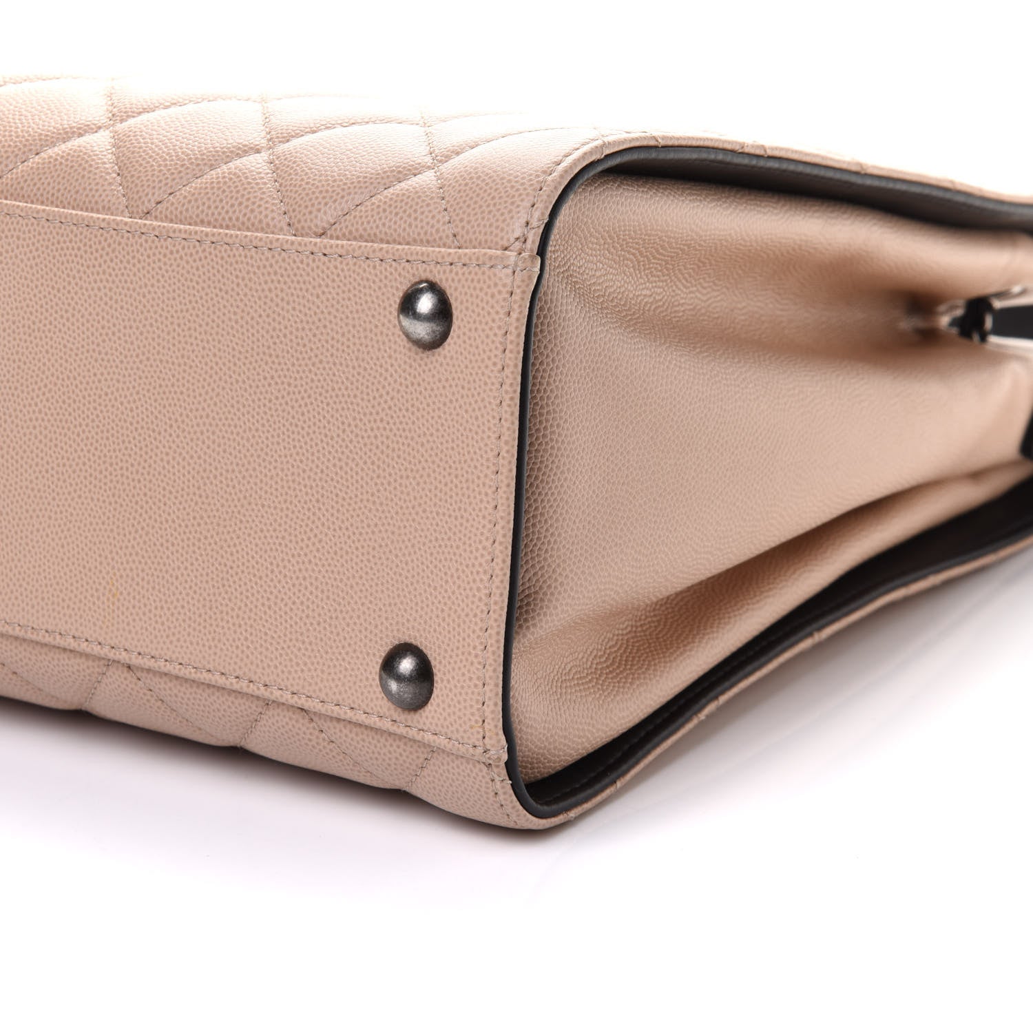 Chanel Caviar Quilted Medium CC Bucket Bag Beige 9 of 10