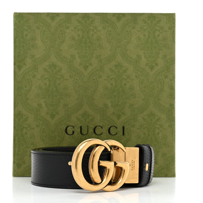 Gucci Dollar Calfskin Double G Reversible 37mm Belt 90 36 Black New Acero 9 of 9