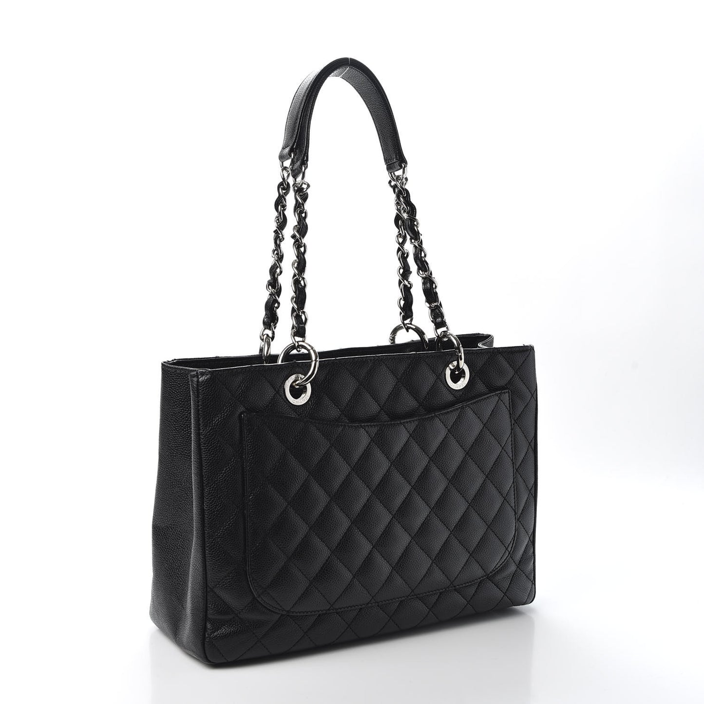 Caviar Quilted Grand Shopping Tote GST Black