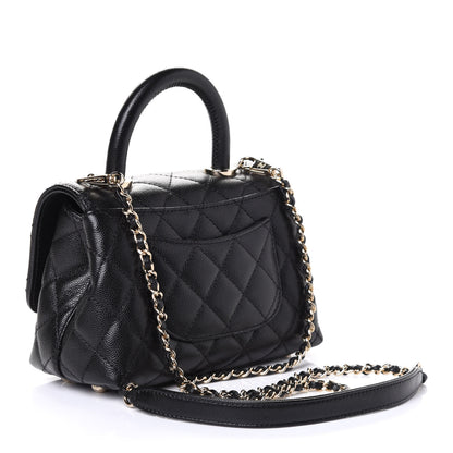 Chanel Caviar Quilted Extra Mini Coco Handle Flap Black 2 of 5