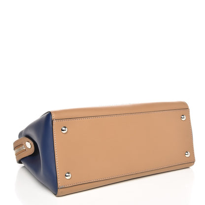 Fendi Vitello Baltico DotCom Satchel Sand Blueberry 5 of 10