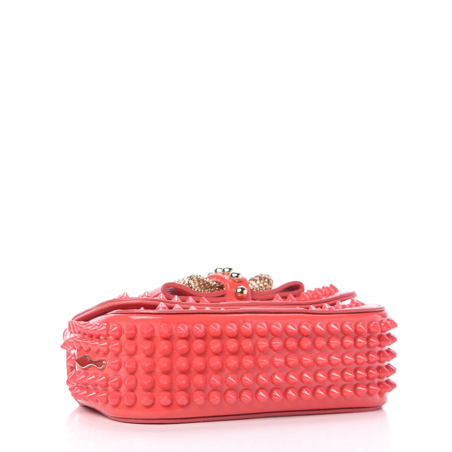 Patent Spiked Sweety Charity Crossbody Bag Framboise