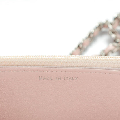 Chanel Patent Quilted Wallet On Chain WOC Light Pink 7 of 12