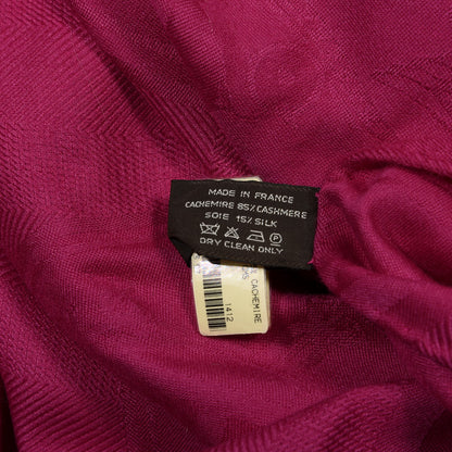 Hermes Cashmere Silk New Libris Stole Pourpre 2 of 2