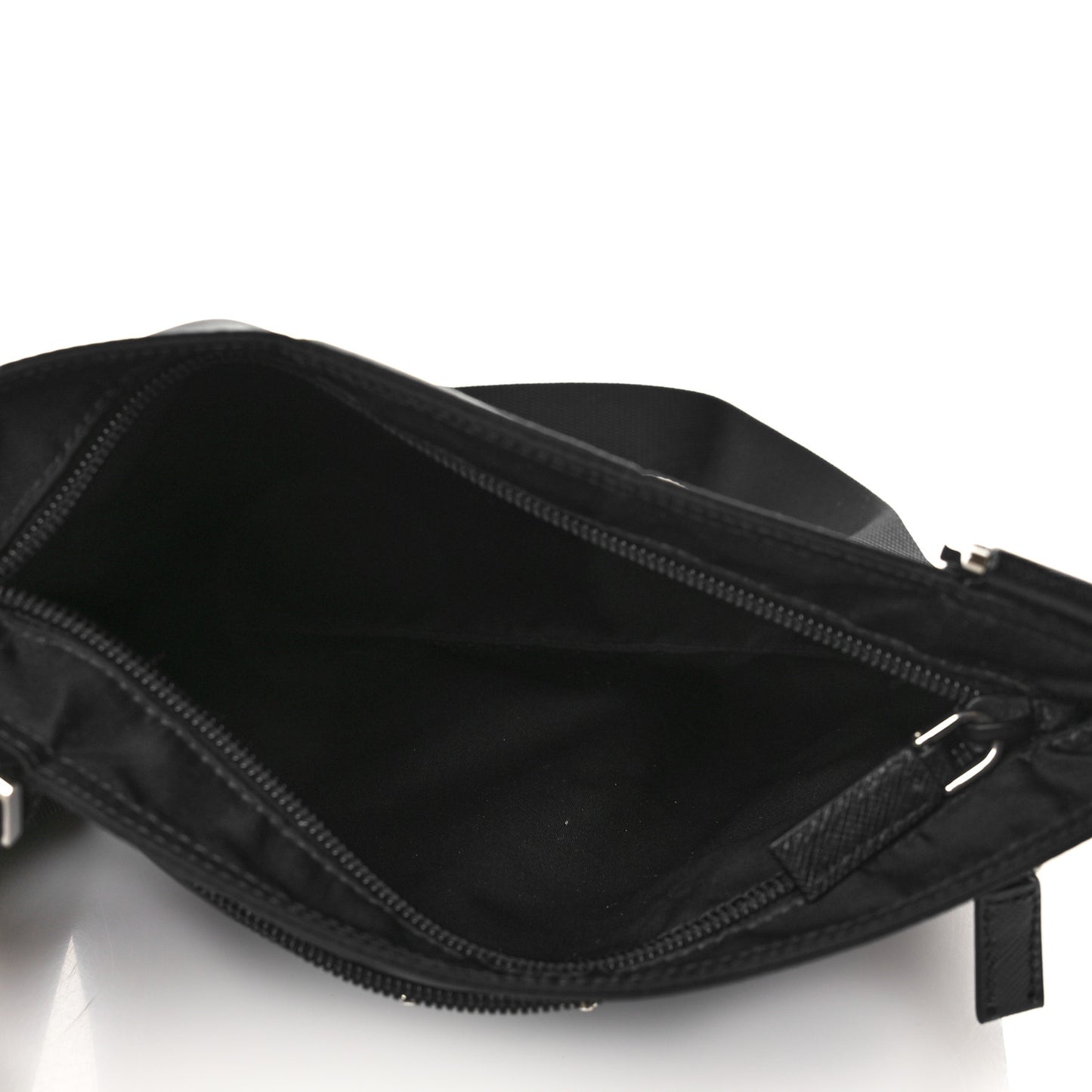 Nylon Vela Flat Messenger Bag Black