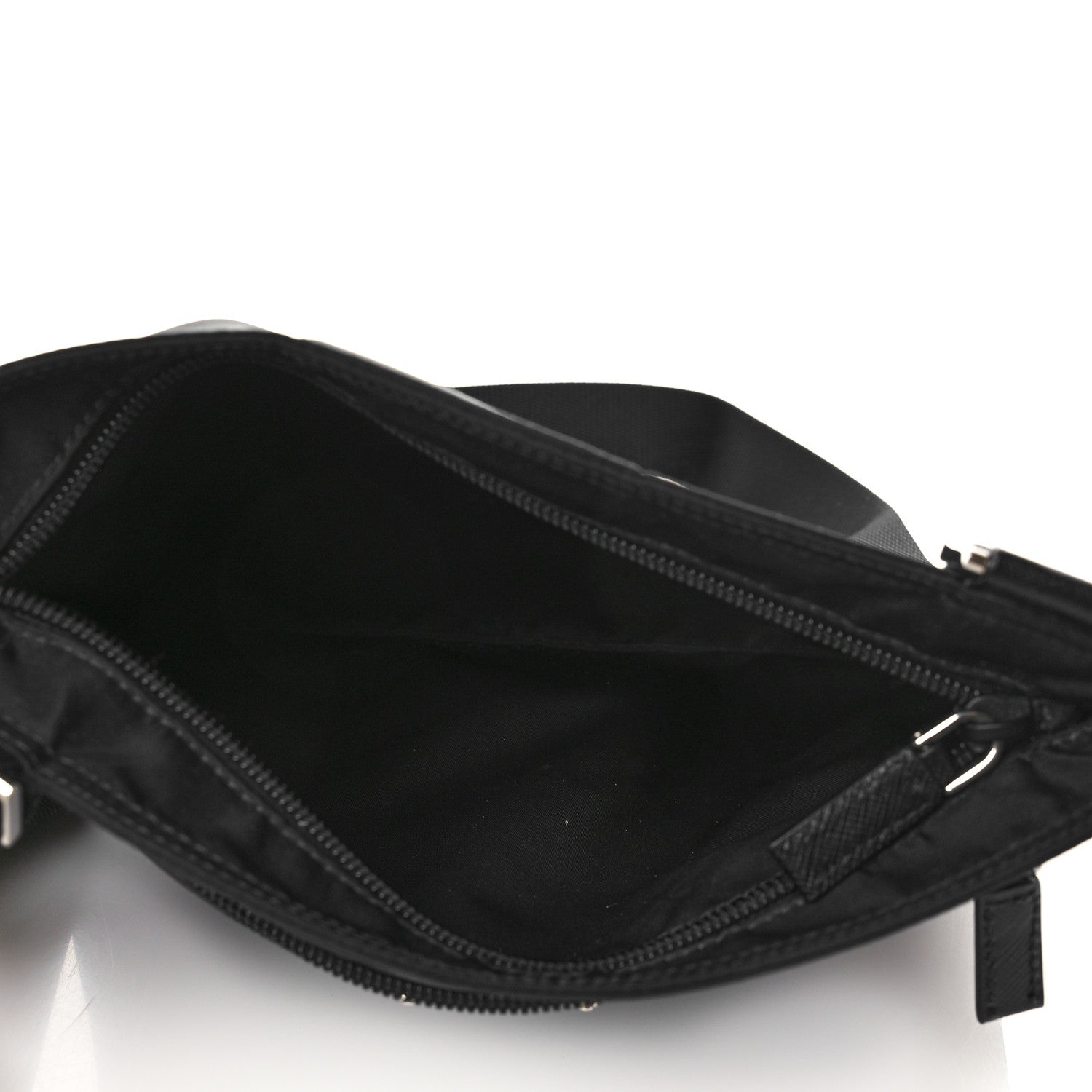 Prada Nylon Vela Flat Messenger Bag Black 4 of 6