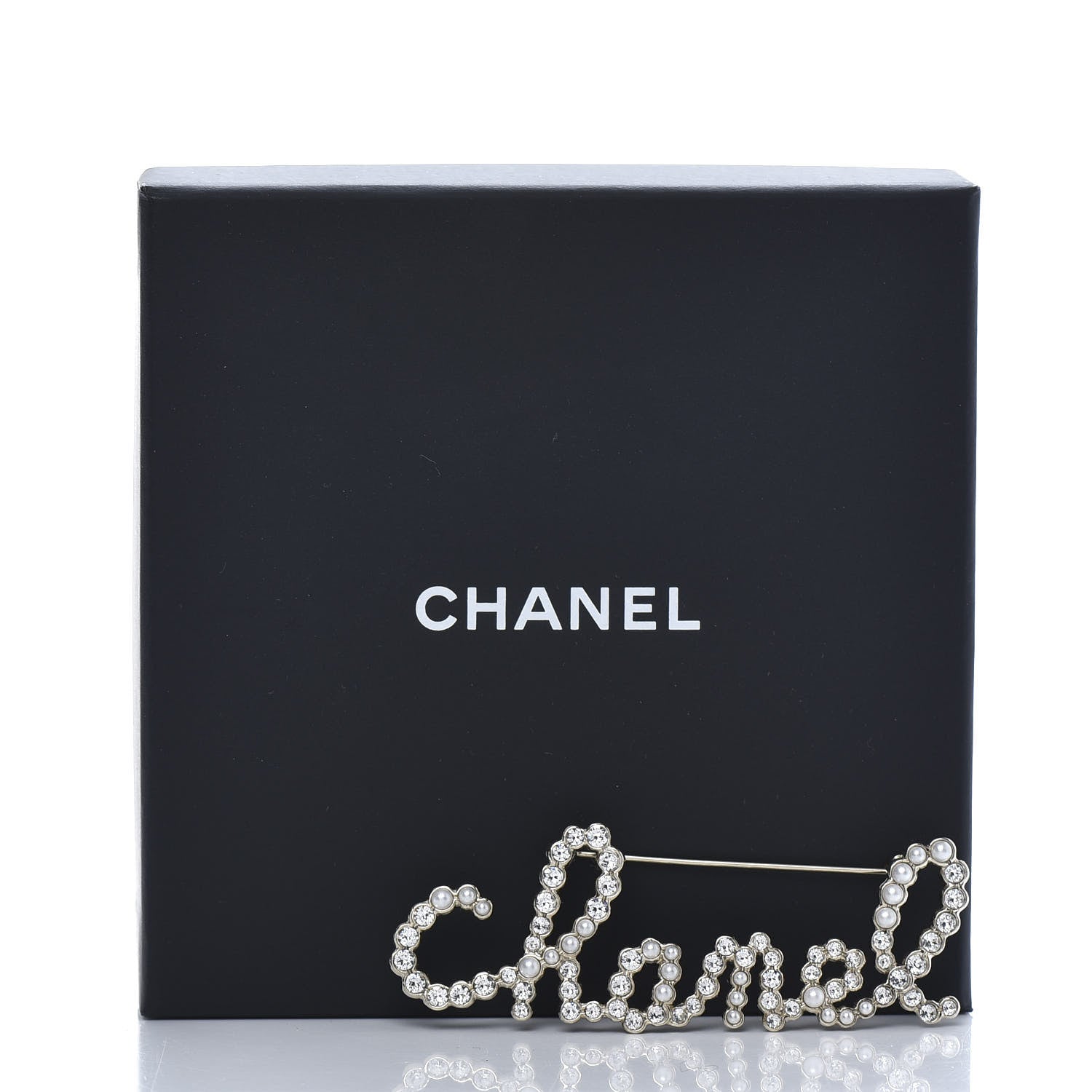 Chanel Metal Glass Swirling Pearls Brooch Pin Gold 5 of 5