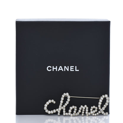 Chanel Metal Glass Swirling Pearls Brooch Pin Gold 5 of 5