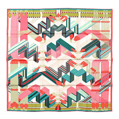 Hermes Silk Sangles En Zigzag Scarf 90 1 of 6