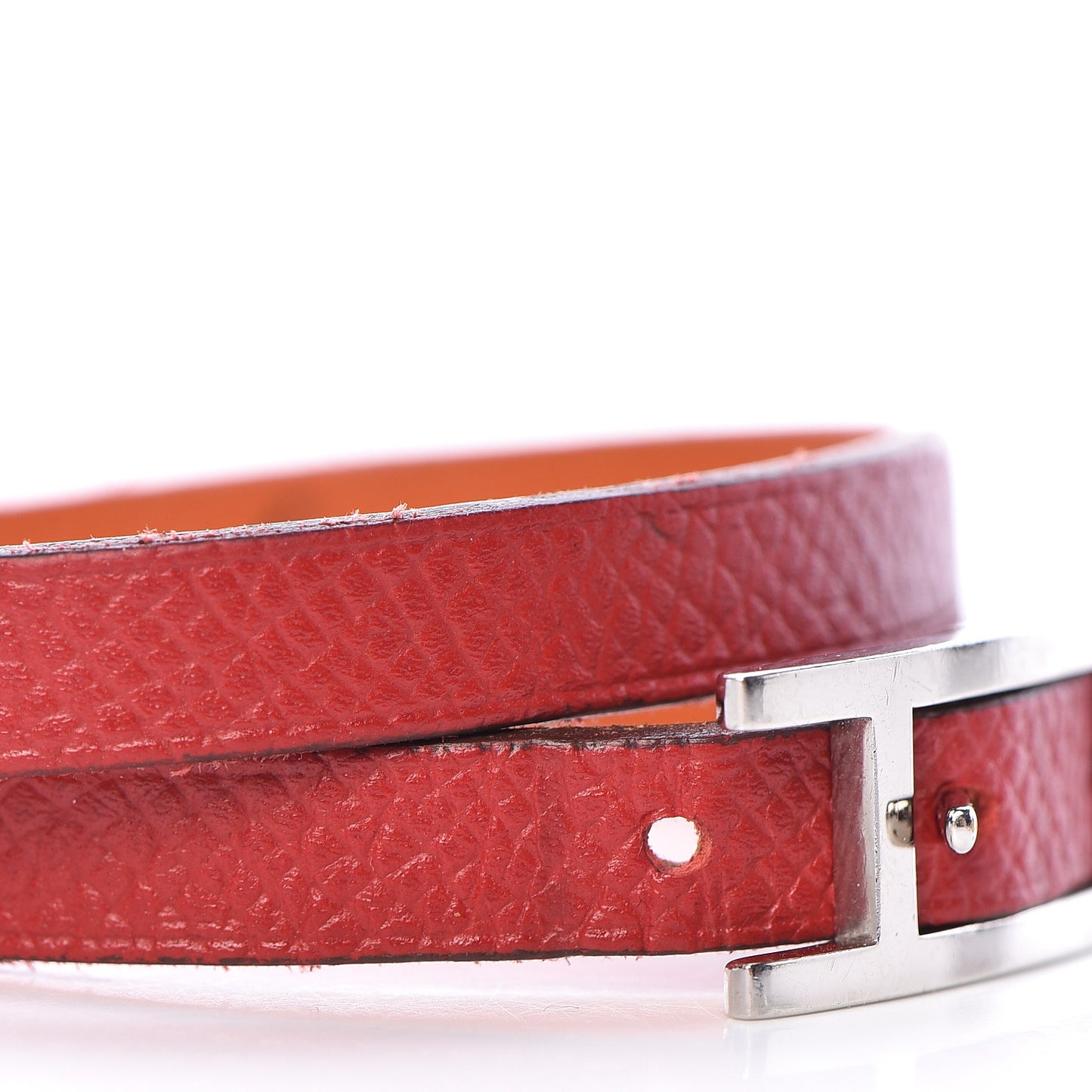 Epsom Behapi Double Tour Bracelet S Rouge Casaque Orange