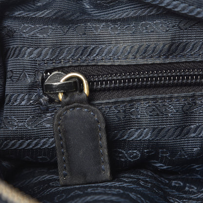 Prada Nylon Tessuto Quilted Shoulder Bag Navy 9 of 14