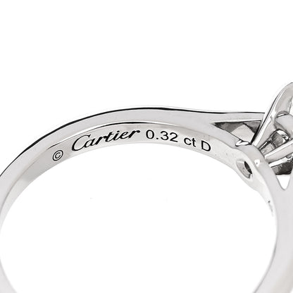 Cartier Platinum Diamond .32ct Solitaire Engagement Ring 48 4.5 5 of 7