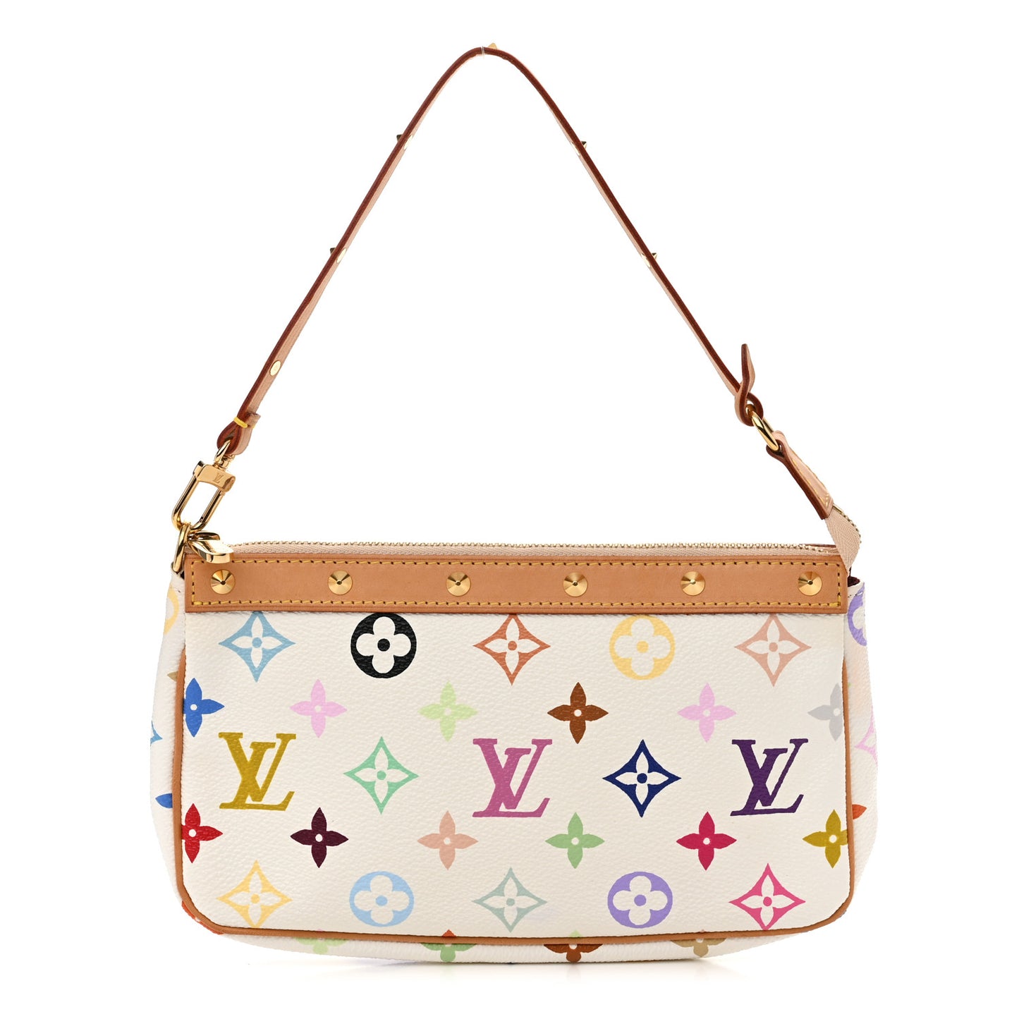Monogram Multicolor Pochette Accessories White