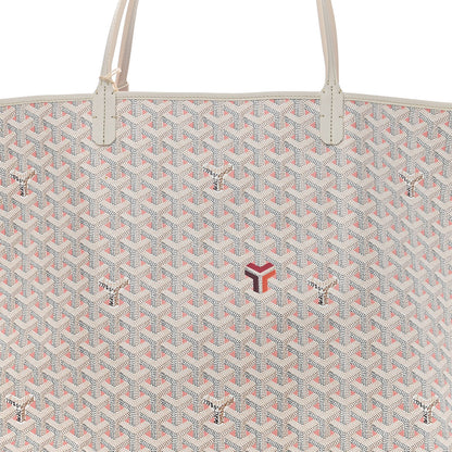 Goyard Goyardine Saint Louis Claire Voie GM White Pink 7 of 9
