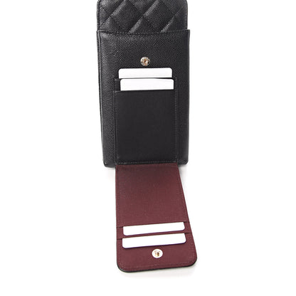 Chanel Caviar Quilted Zip Phone Case Black 5 of 12