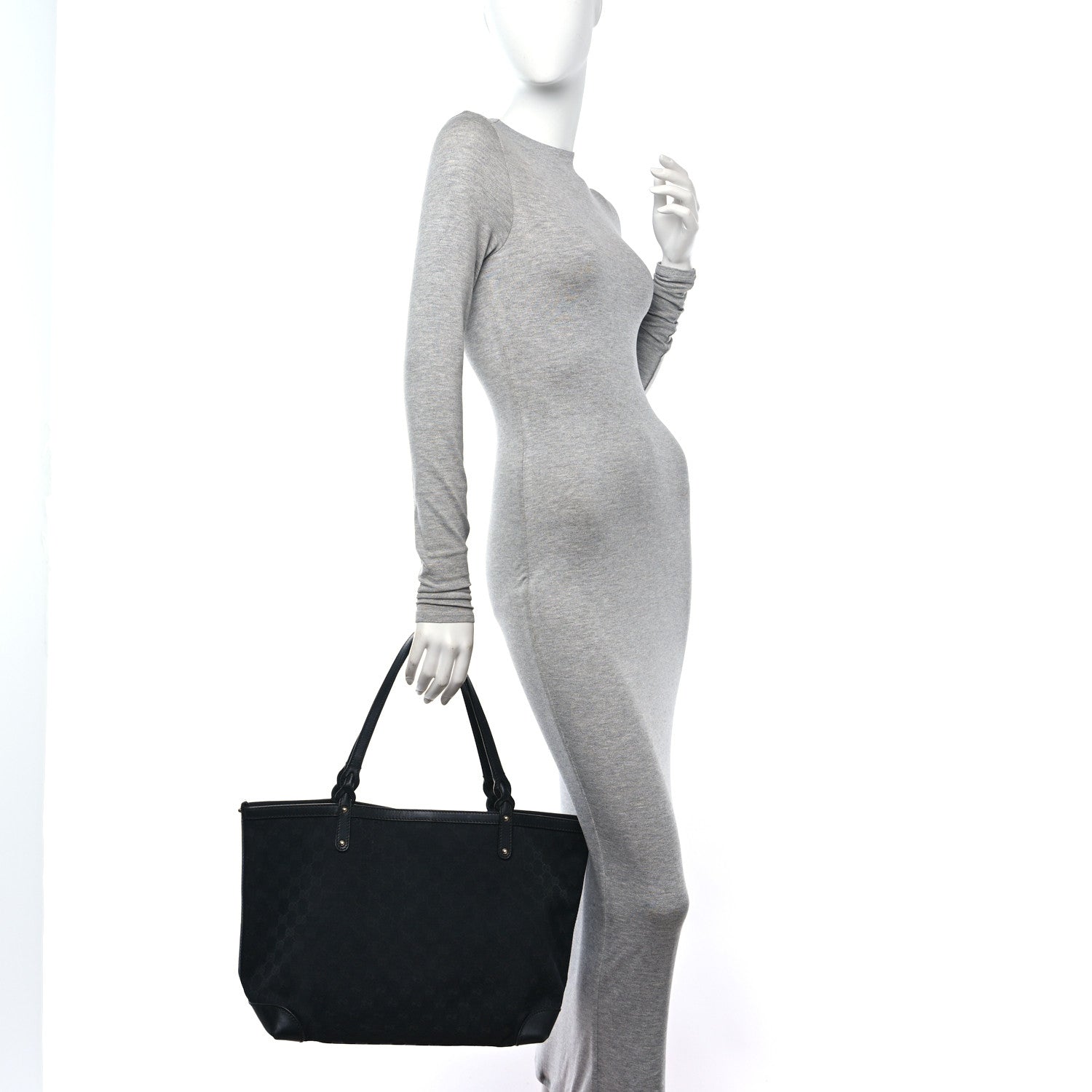 Gucci Monogram Medium Craft Tote Black 2 of 12