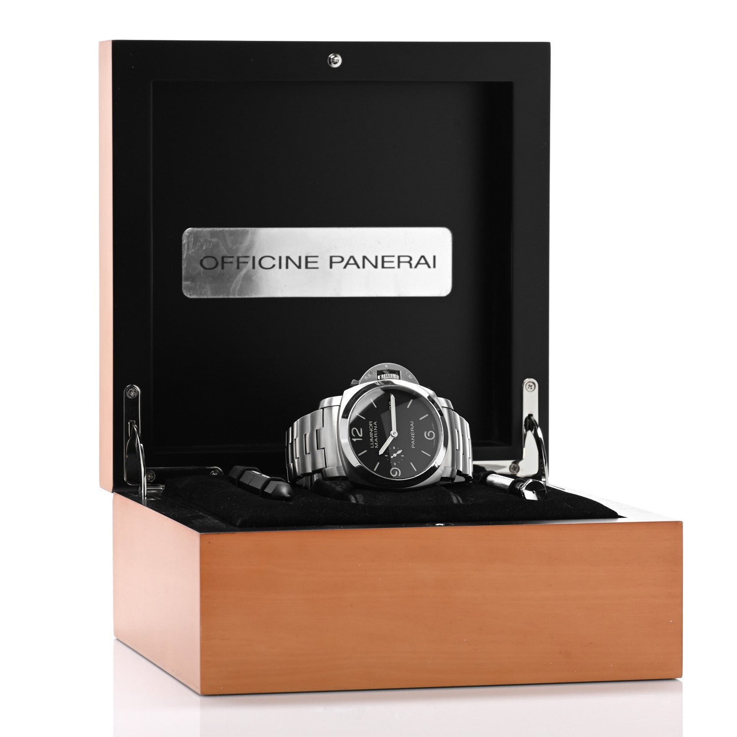 Panerai Stainless Steel 44mm Luminor Marina 1950 3 Days Automatic Watch Black PAM00328 5 of 5