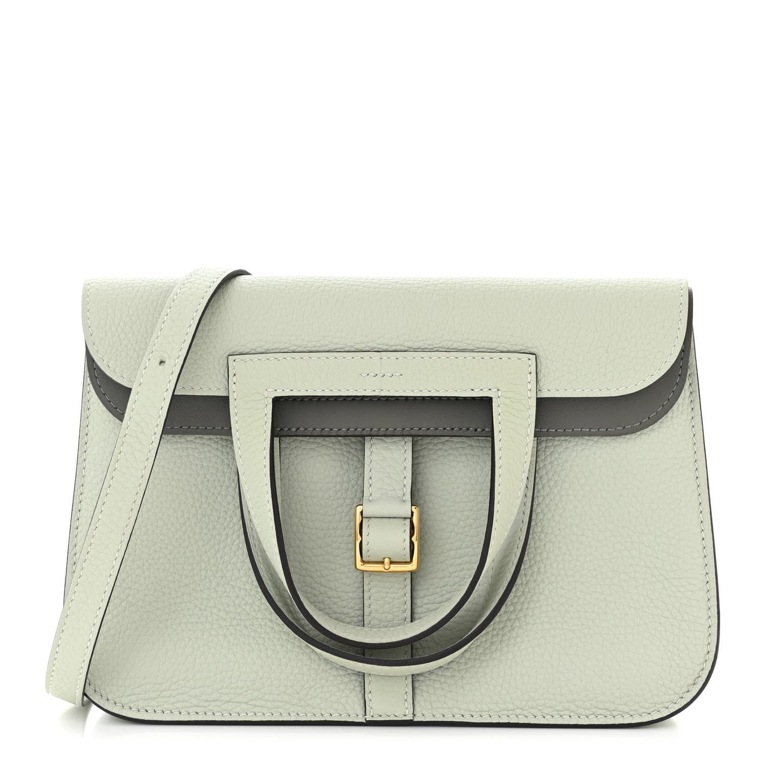 Hermes Taurillon Clemence Verso Halzan 25 Gris Neve Gris Meyer 1 of 11