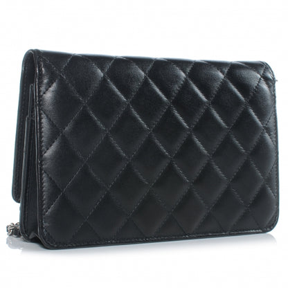 Chanel Calfskin Quilted Cambon Wallet On Chain WOC Black 3 of 8