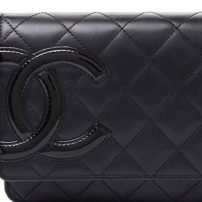 Chanel Calfskin Quilted Cambon Wallet On Chain WOC Black 8 of 8